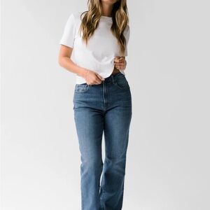 Nelle Atelier-The Kate Denim Blue Straight Leg Women's Jeans, 27